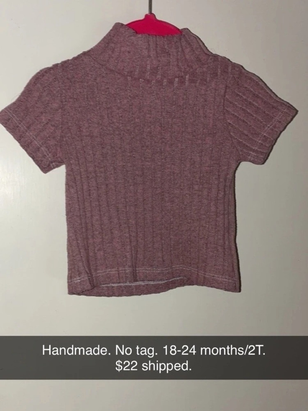 Handmade Pink Sweater 18-24M